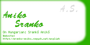 aniko sranko business card