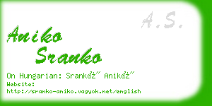 aniko sranko business card